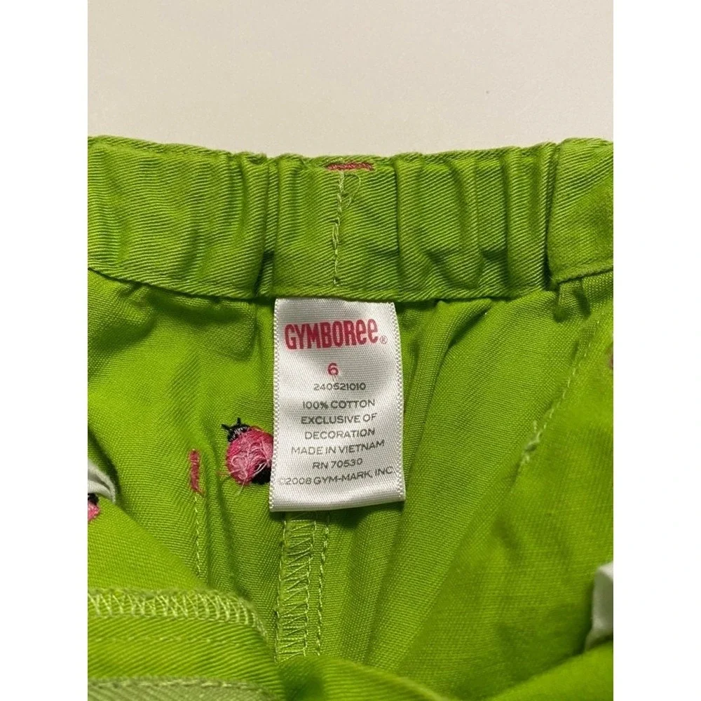 Gymboree Cute Ladybug Green Shorts Sz 6